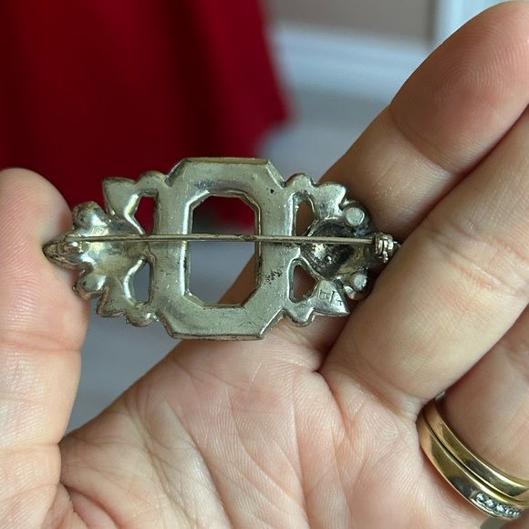 EISENBERG 1940 crystal platinum Elegant Silver and Blue Brooch 💙 - Picture 7 of 7